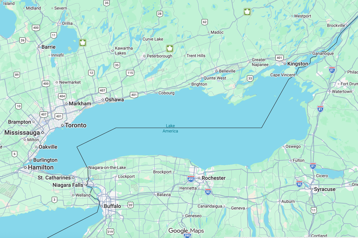 google-maps-accused-of-bending-knee-to-trump-by-changing-name-of-lake-ontario-to-‘lake-america’